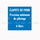 Plaquette de clapet gravée PVC 2 mm adhésif avec 2 pré-perçages