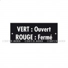 Plaquette de voyant gravée PVC 2 mm adhésif