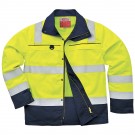 Veste OHIA Multirisques HV Fr-as, Arc Electrique Jaune/ Marine, répondant aux Normes ATEX