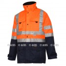 Parka BARCELONA Multirisques HV Orange Fr-as protection chimie et pluie conforme à la Norme ATEX