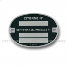 Plaque de jaugeage alu NF M88-250 ovale - Format 90 x 130 x 3 mm