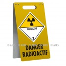 Chevalet avec 1 logo - "Danger Radioactif" - 500 x 300