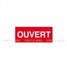 Adhésif "OUVERT" 60 x 20