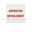 Adhésif d'information "Aspiration – Refoulement" 100 x 100