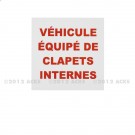 Adhésif d'information "Véhicule équipé de clapets internes" 100 x 100