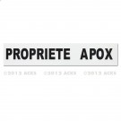 Adhésif d'information "Propriété APOX" 150 x 30