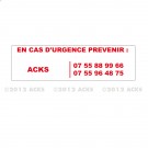 Adhésif vinyl "En cas d'urgence…"