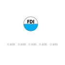Pastille FDI (1/2 fond blanc et bleu - texte noir)