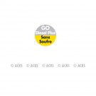 Pastille GO Diesel Plus - Sans Soufre (1/2 fond jaune et gris - texte blanc et noir)