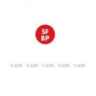 Pastille SF BP (fond rouge - texte noir)